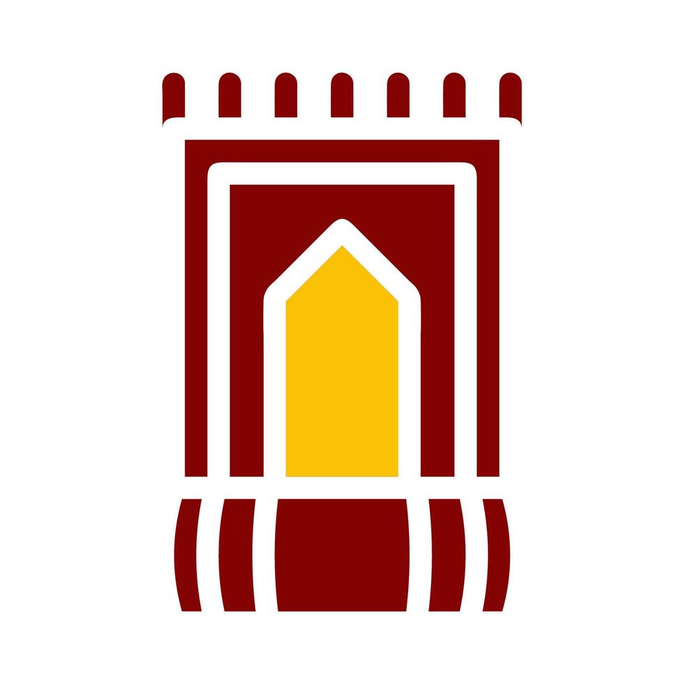 tappeto icona duotone rosso giallo stile Ramadan illustrazione vettore elemento e simbolo Perfetto.