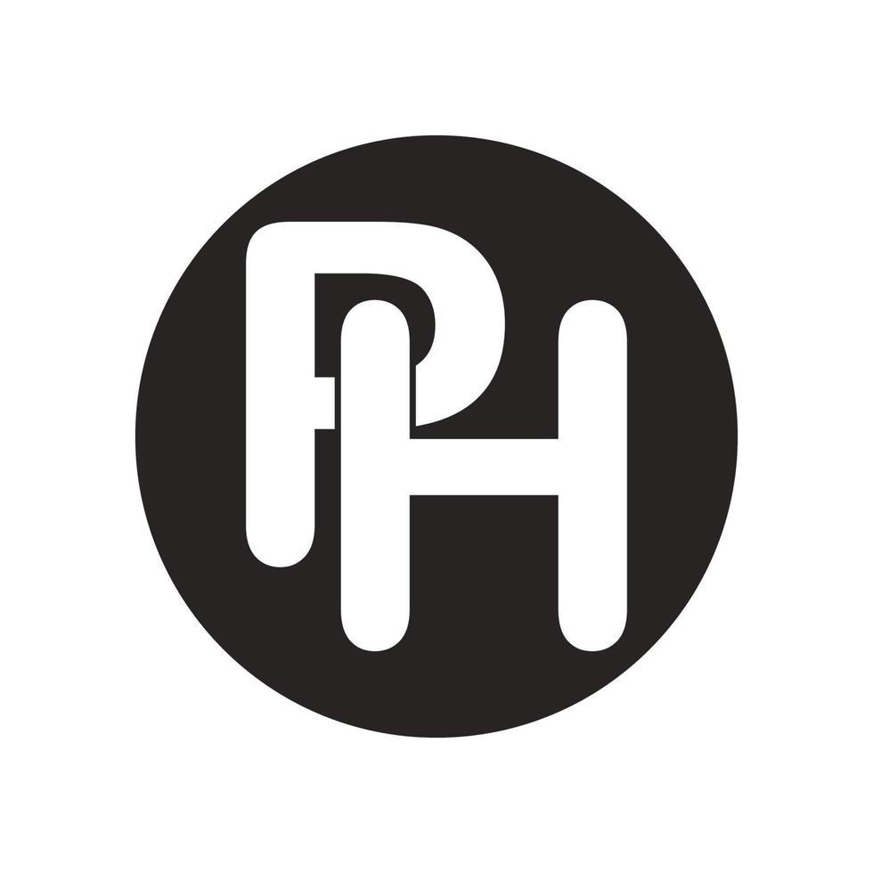 logo della lettera ph vettore