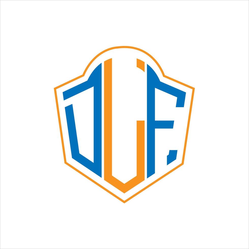 dlf astratto monogramma scudo logo design su bianca sfondo. dlf creativo iniziali lettera logo. vettore