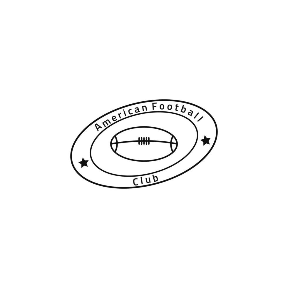 Rugby squadra emblema logo con ovale schema forma. vettore