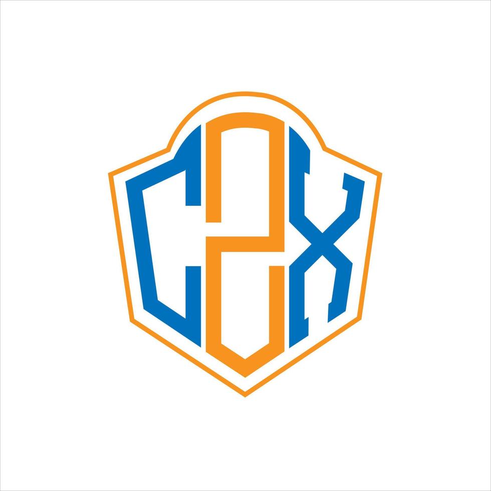 czx astratto monogramma scudo logo design su bianca sfondo. czx creativo iniziali lettera logo. vettore