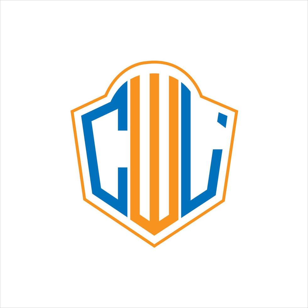 cwl astratto monogramma scudo logo design su bianca sfondo. cwl creativo iniziali lettera logo. vettore