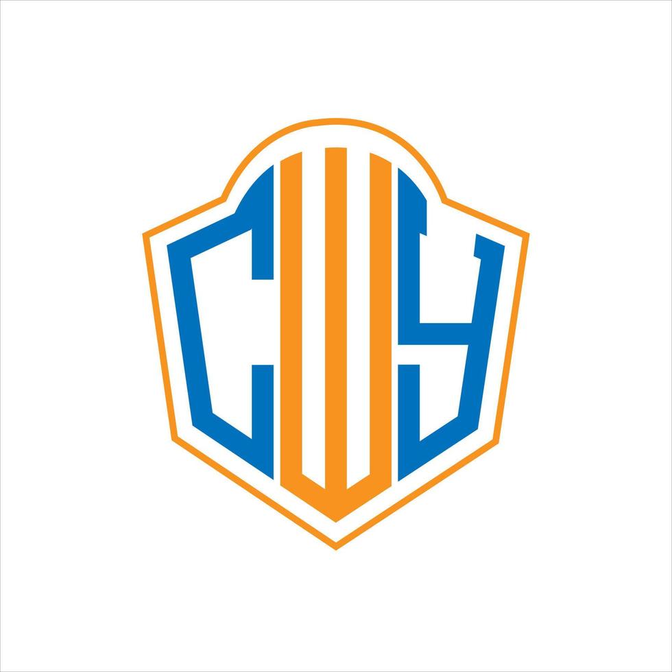 cwy astratto monogramma scudo logo design su bianca sfondo. cwy creativo iniziali lettera logo. vettore