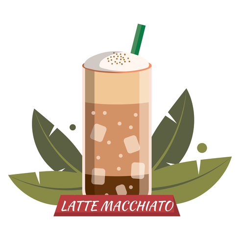 Latte macchiato vettore