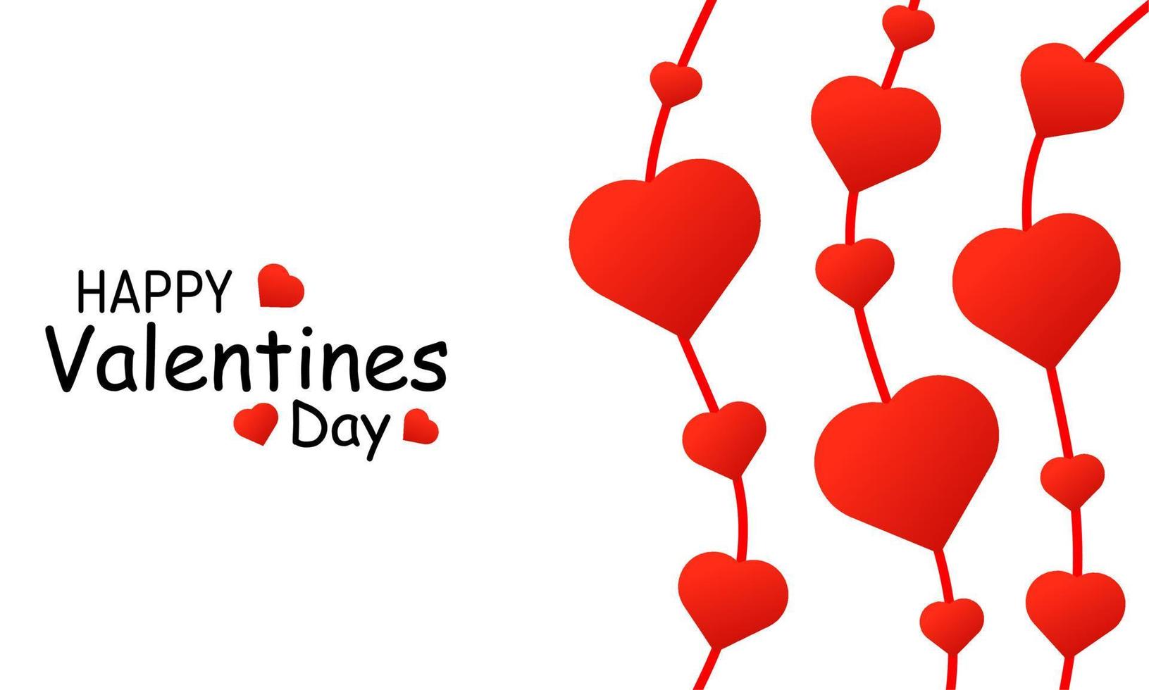 illustrazione vettore grafico di sfondo con rosso amore per San Valentino giorno