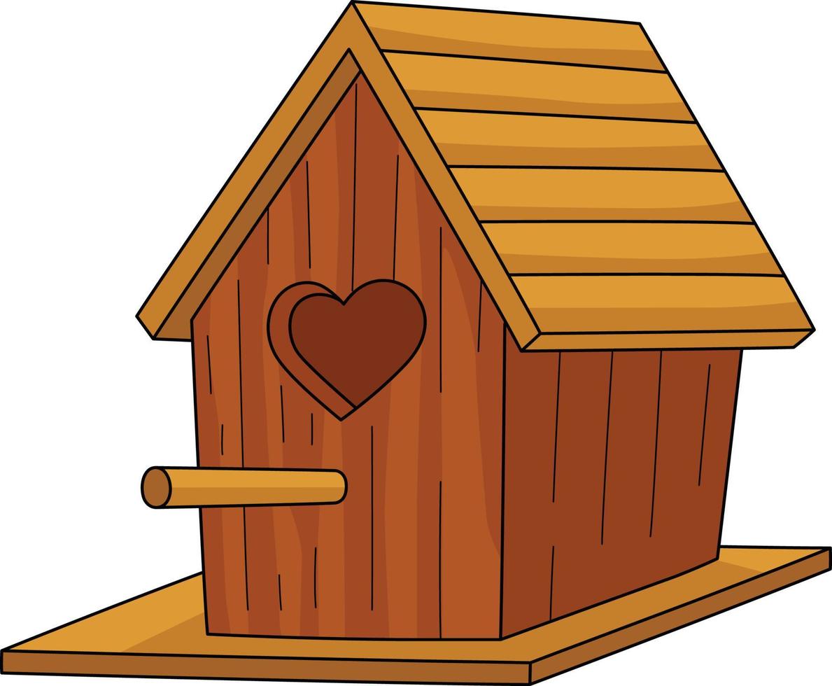 birdhouse cartone animato colorato clipart illustrazione vettore