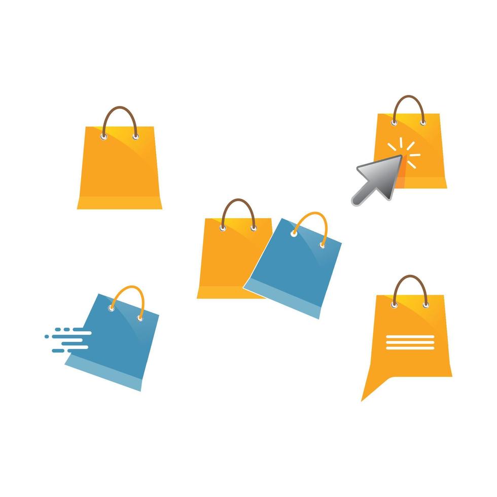 shopping Borsa icona vettore illustrazione design
