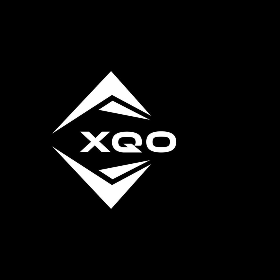 xqo astratto monogramma scudo logo design su nero sfondo. xqo creativo iniziali lettera logo. vettore