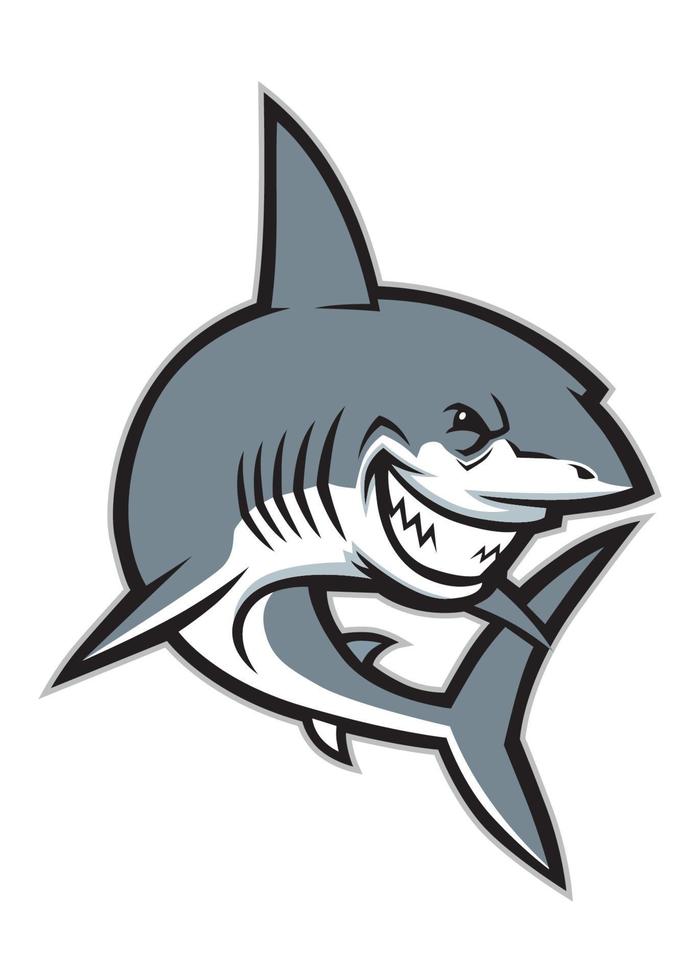 squalo portafortuna sport logo stile vettore