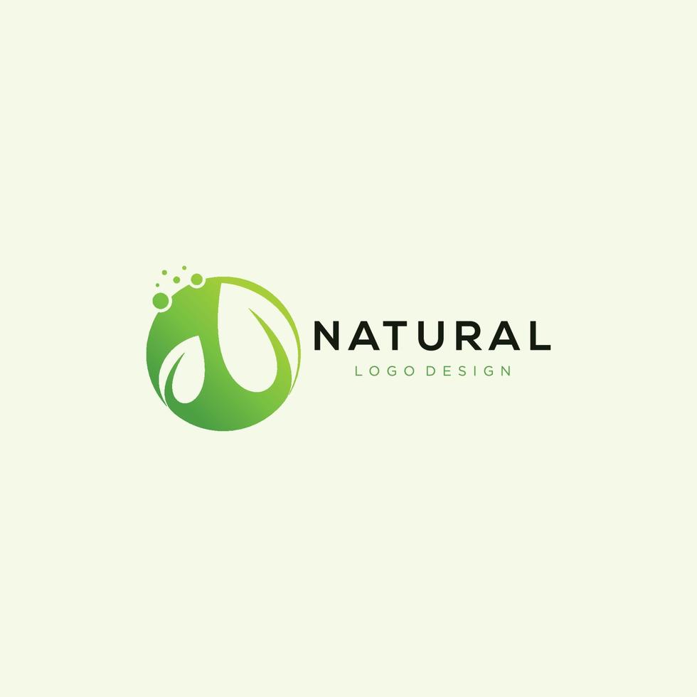 vettore elegante biologico naturale logo concetto arte