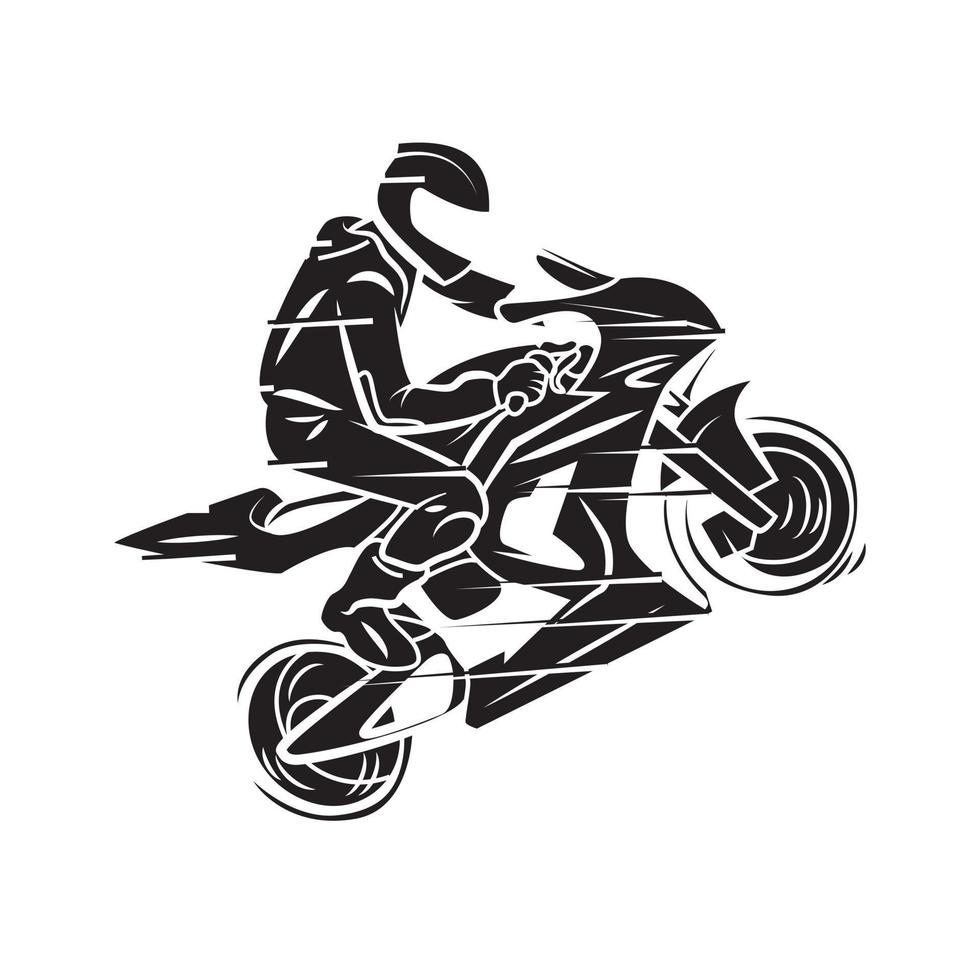 sport moto nero illustrazione vettore