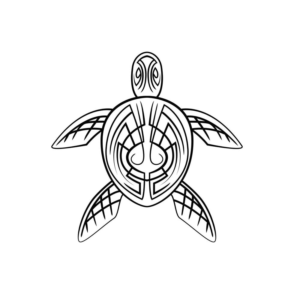 tartaruga simbolo su bianca sfondo vettore