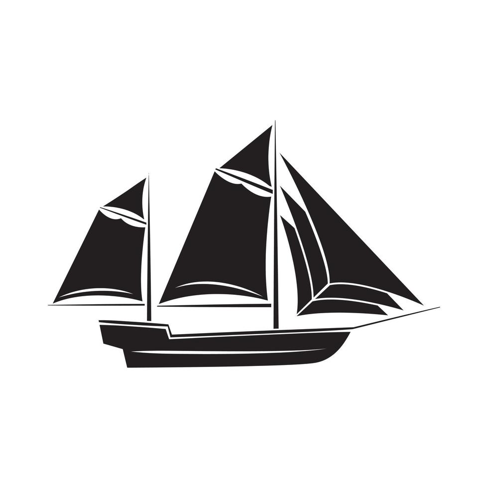 nave nero simbolo illustrazione vettore