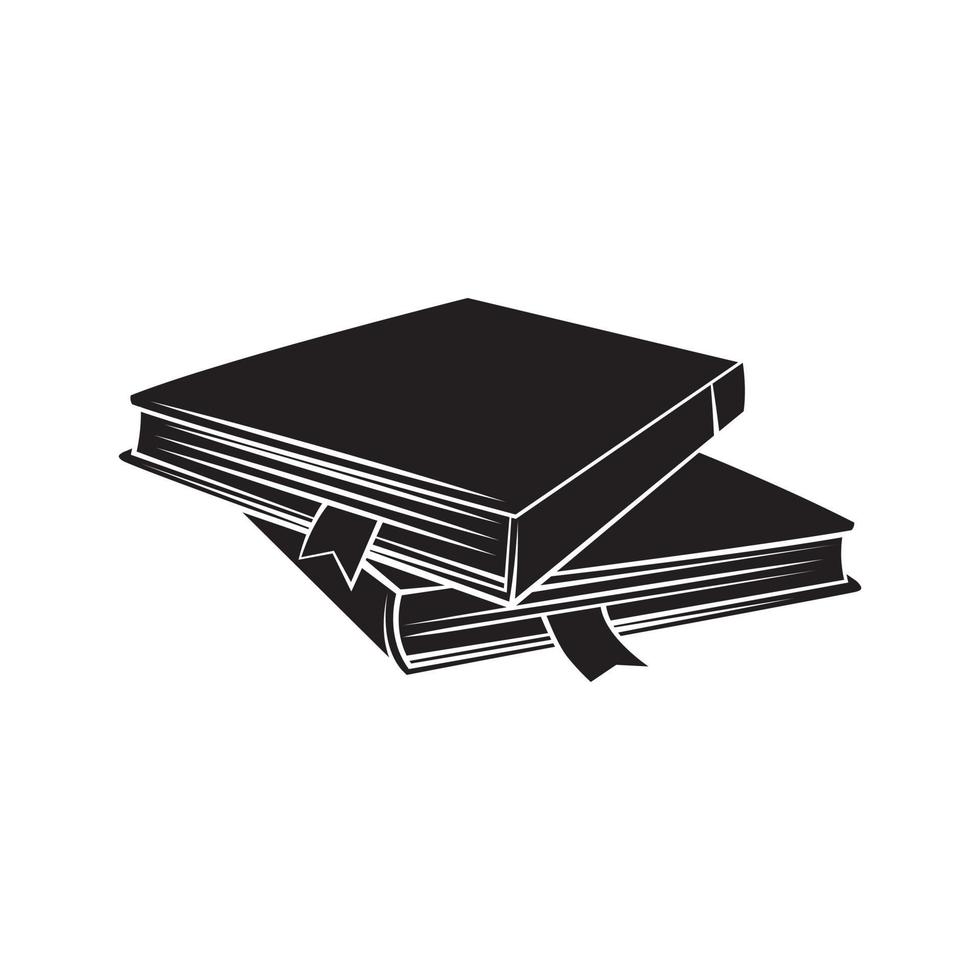 libro nero simbolo illustrazione vettore