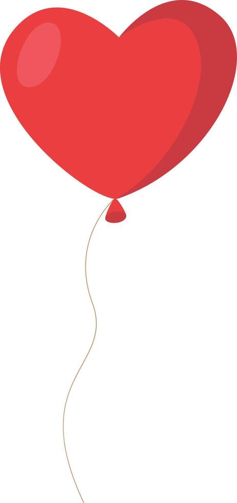 palloncino cuore rosso vettore