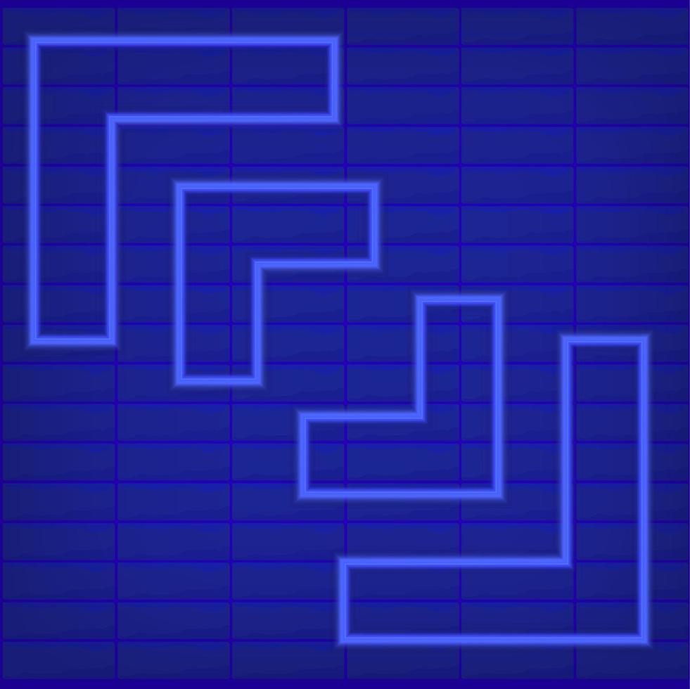 freccia cartello blu neon vettore icona