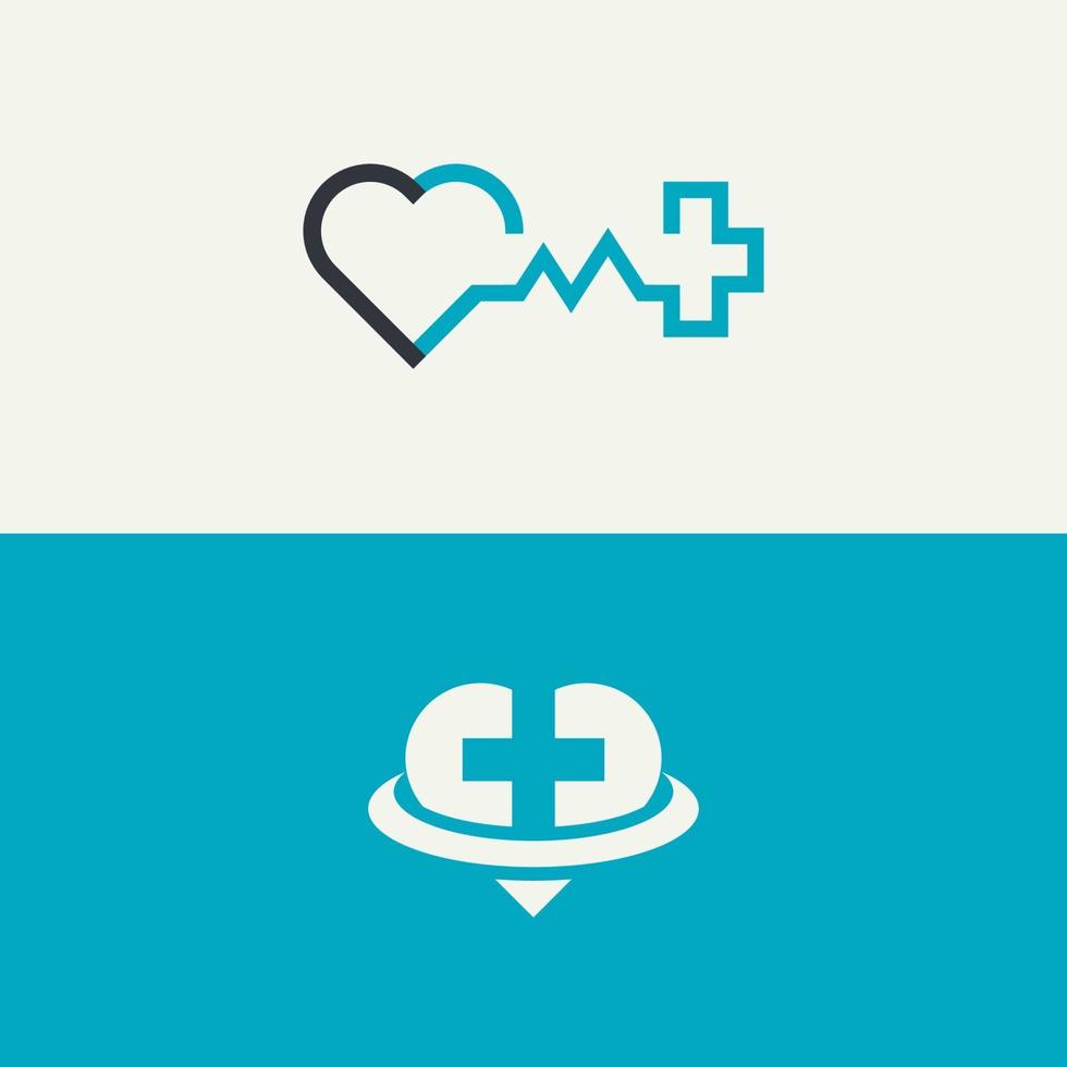 modello di logo di cura del cuore vettore