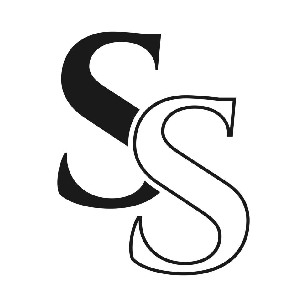 lettera ss logo. ss logotipo lusso simbolo vettore