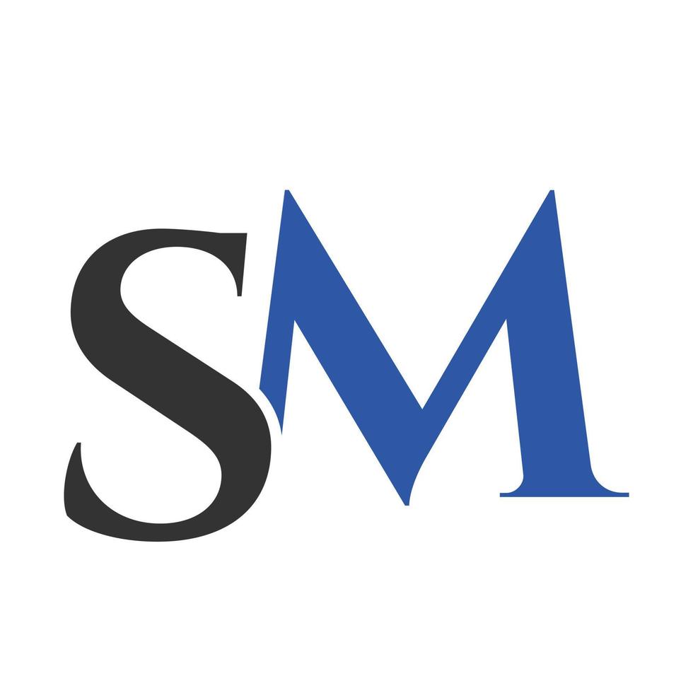 lettera SM logo. sm logotipo lusso simbolo vettore