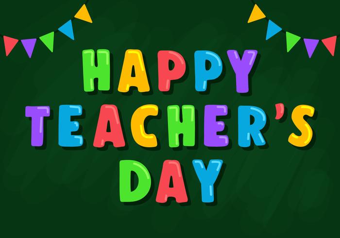 Happy Teacher's Greetings vettore