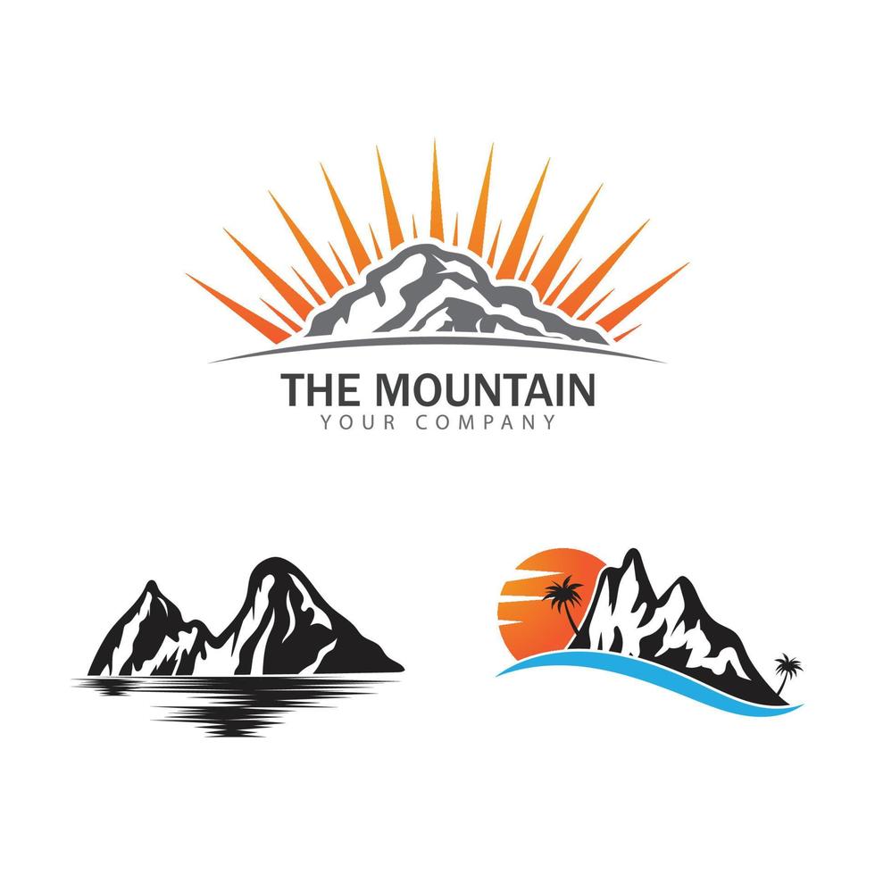 montagna illustrazione logo vettore e simbolo design