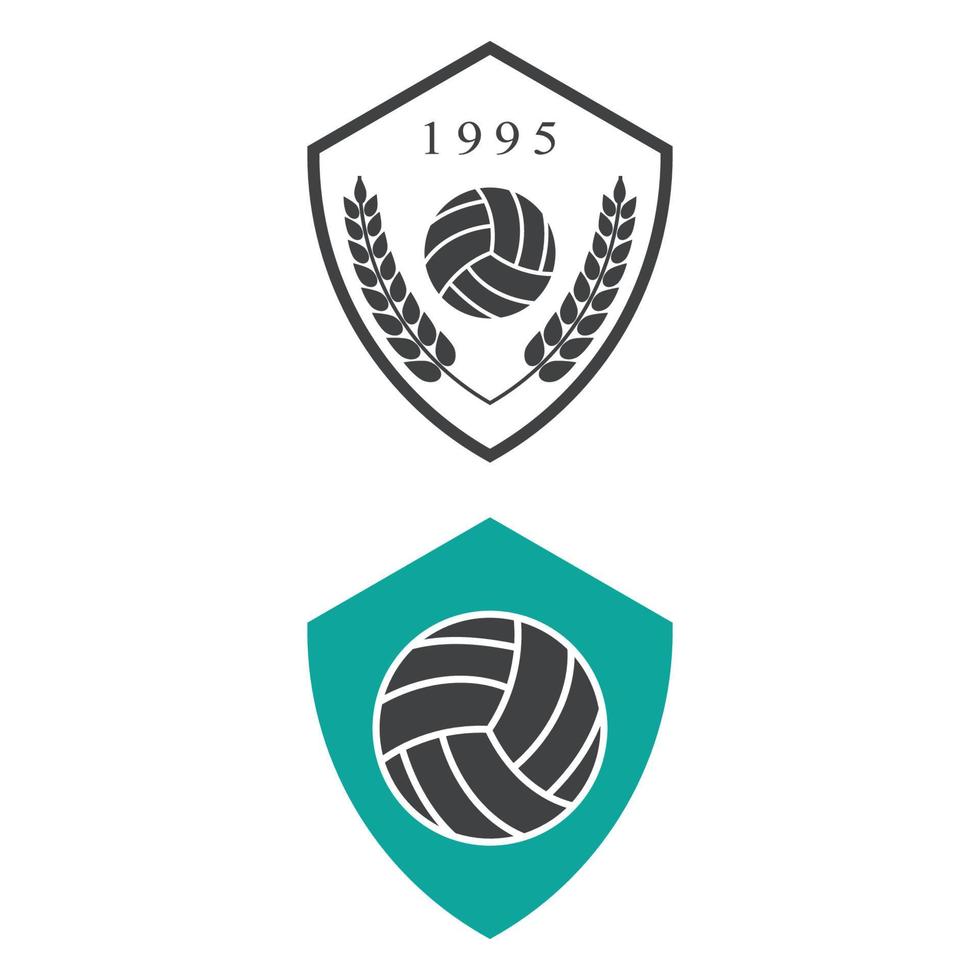 volley palla logo vettore e simbolo design modello