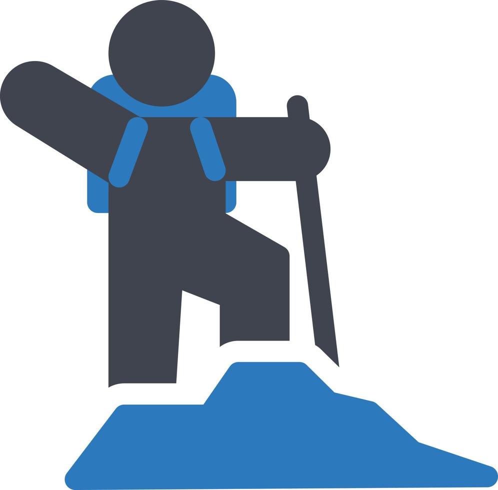 illustrazione vettoriale di escursionismo su uno sfondo simboli di qualità premium. icone vettoriali per il concetto e la progettazione grafica.