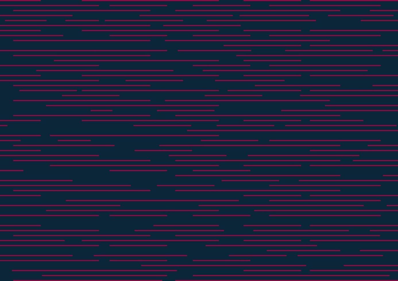 modello orizzontale di linee rosa velocità a strisce astratte. striscia di design minimale su sfondo blu scuro. vettore