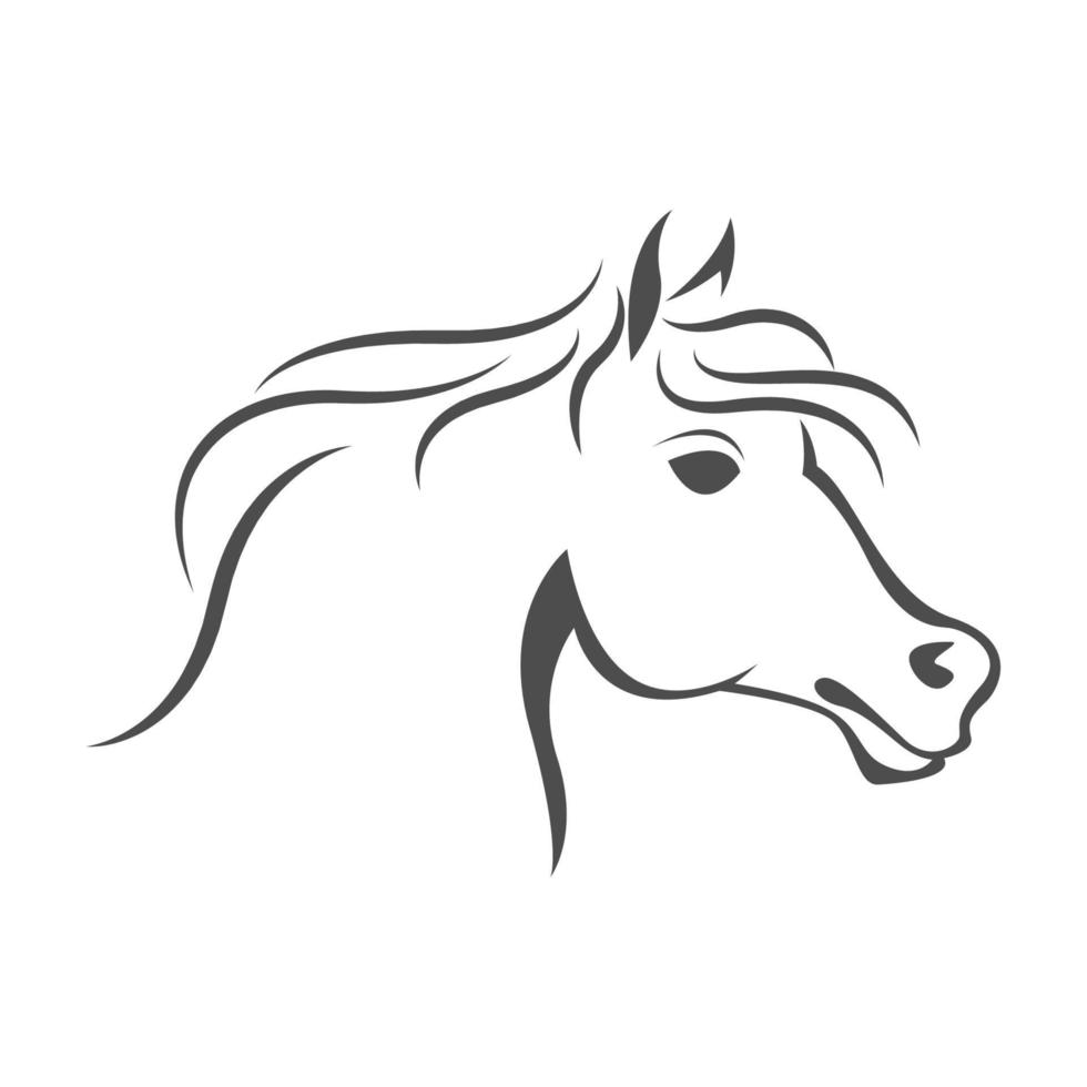 cavallo logo icona design vettore