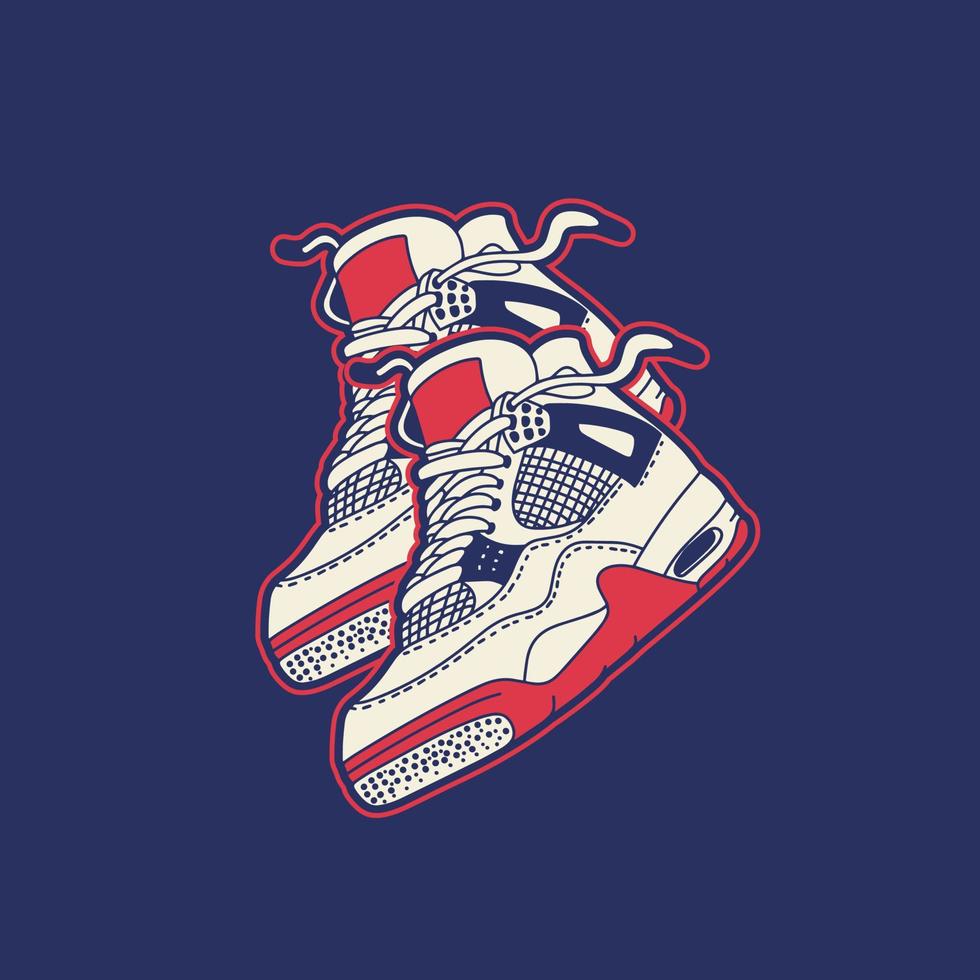 sneaker scarpe . concetto. piatto design. vettore illustrazione. scarpe da ginnastica nel piatto stile. scarpe da ginnastica lato Visualizza. moda scarpe da ginnastica.