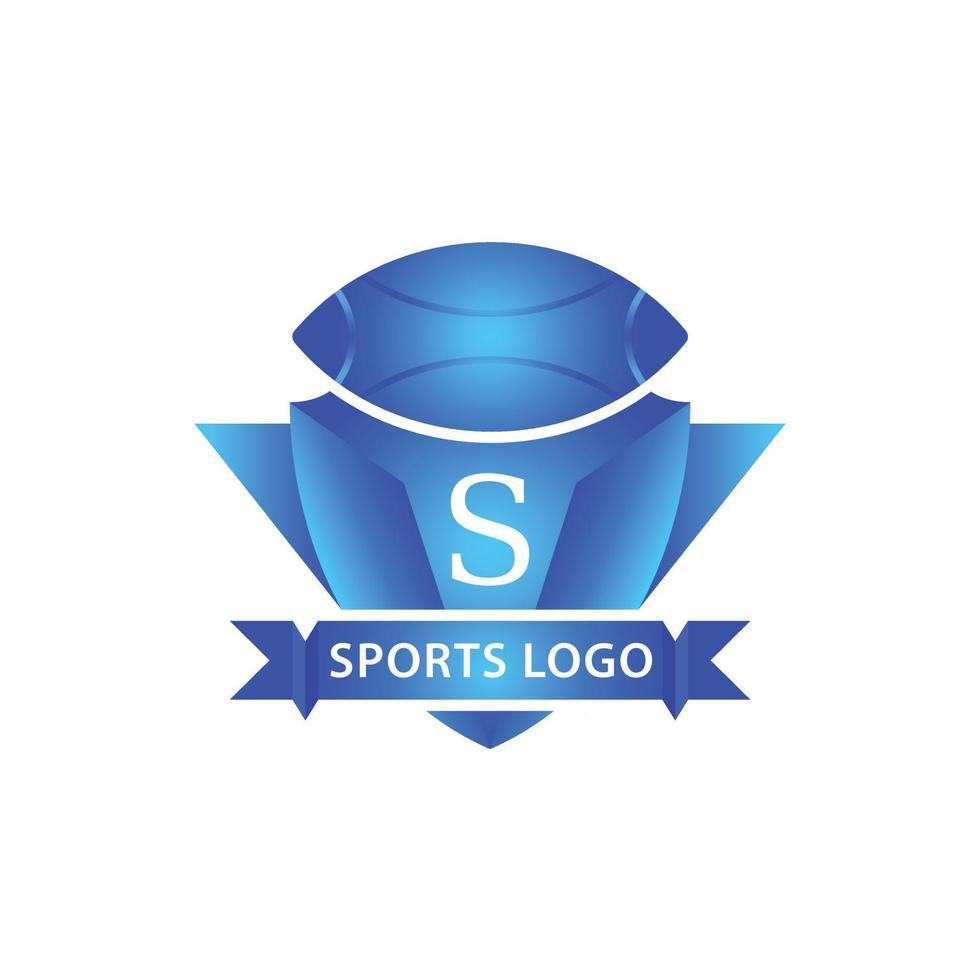 gli sport logo vettore illustrazione modello blu colore.