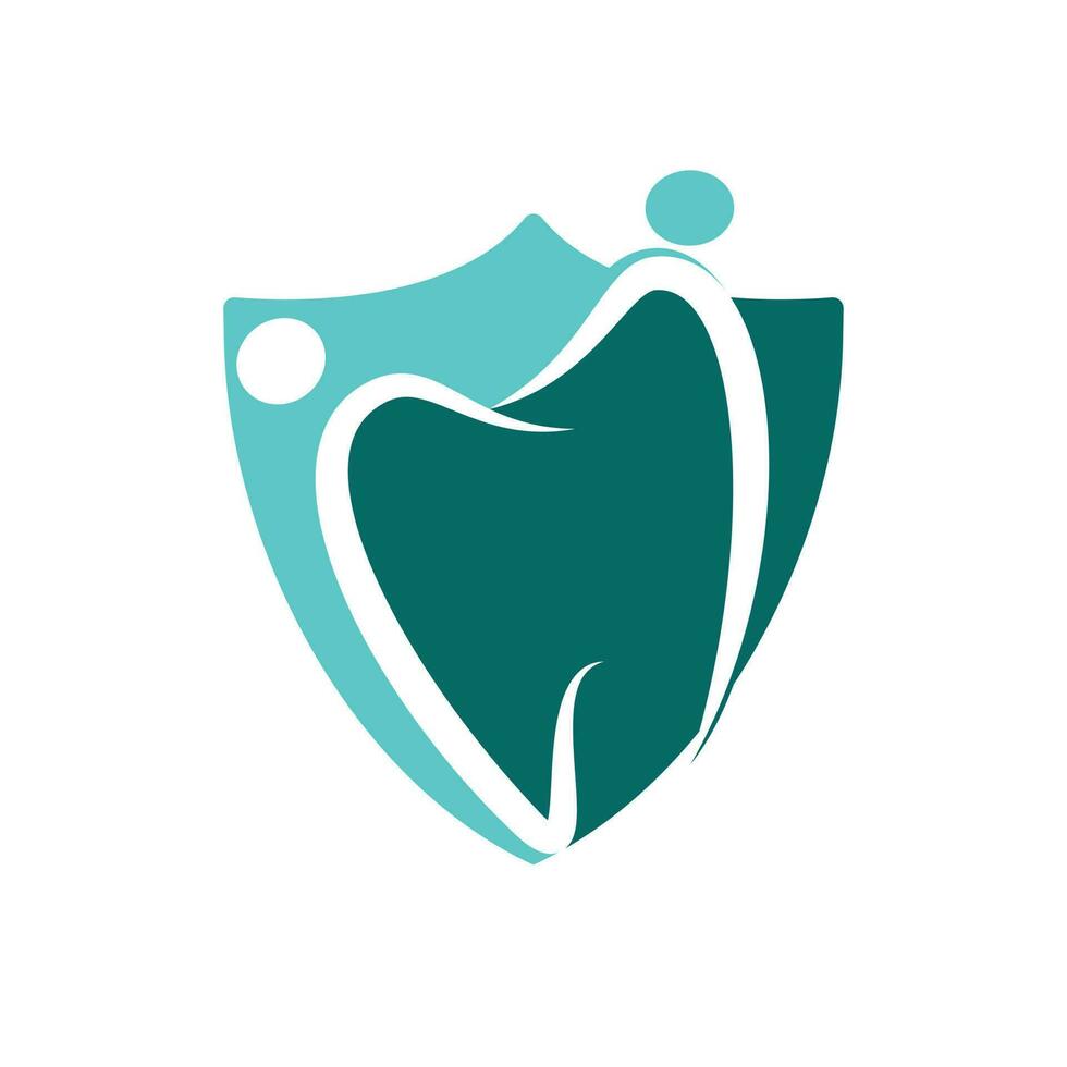 famiglia dentale medico clinica logo design. astratto umano e dente vettore logo design.