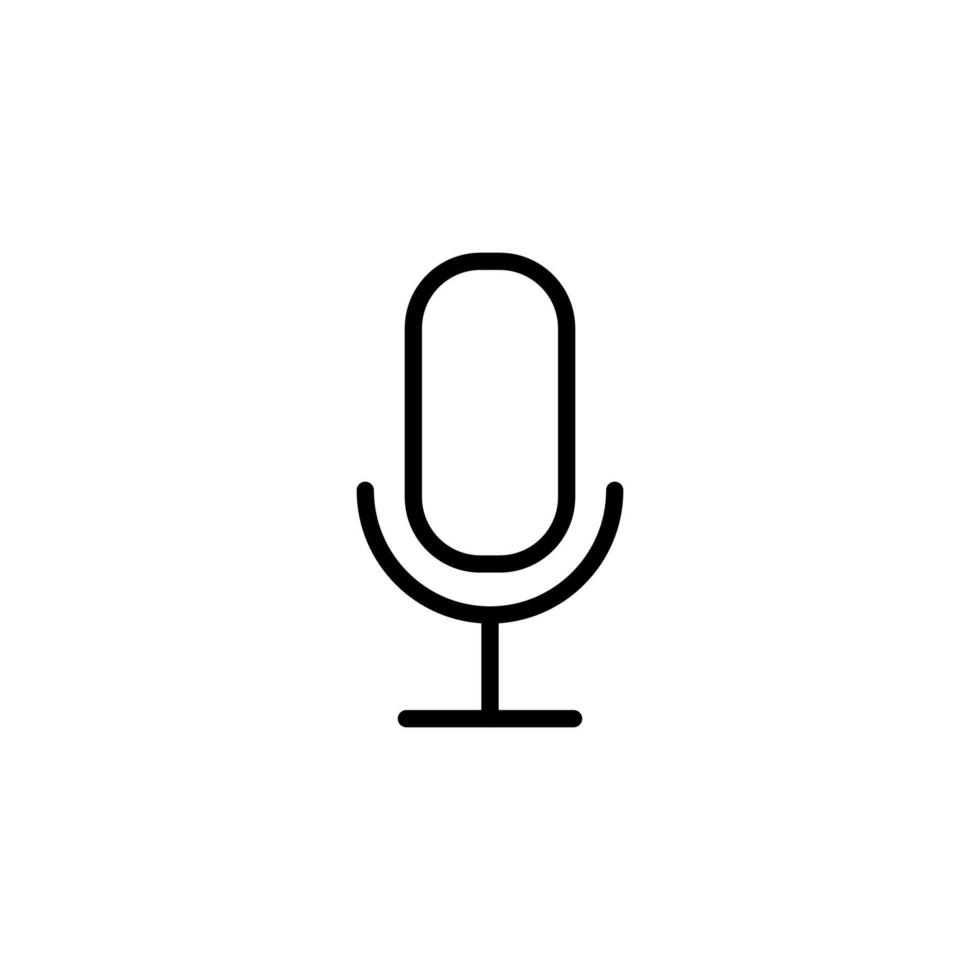 microfono isolato linea icona. modificabile ictus. vettore Immagine quello può essere Usato nel app, annunci, negozi, I negozi, banner