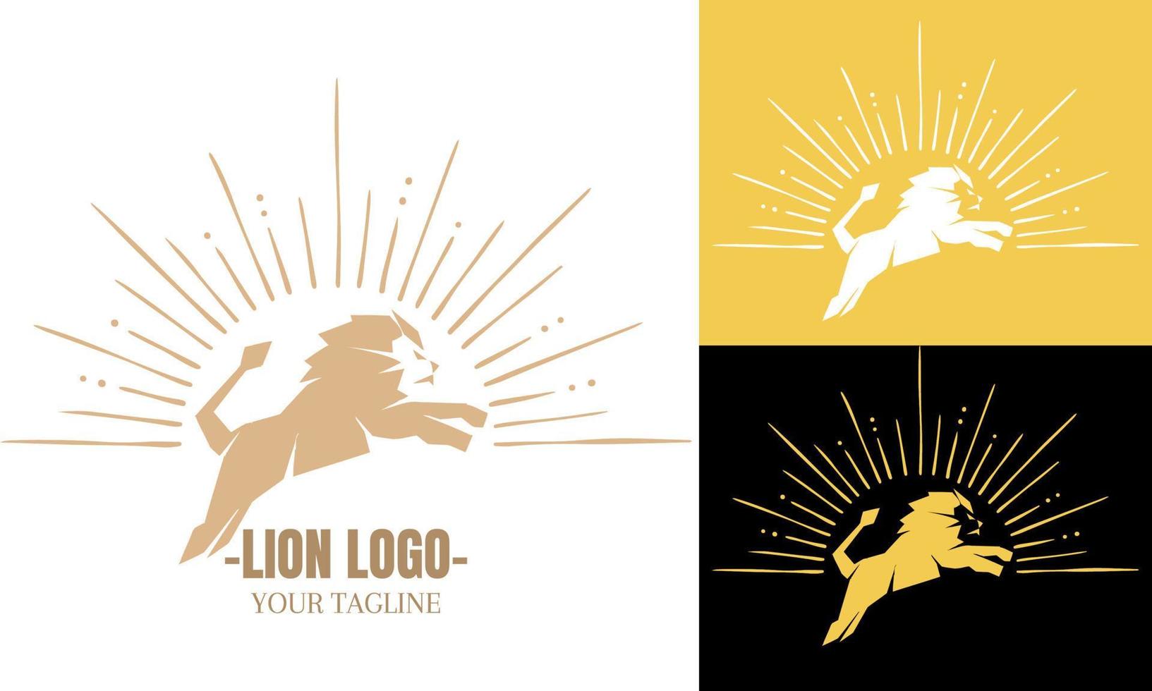 Leone logo moderno design illustrazione. Leone loghi concetto vettore