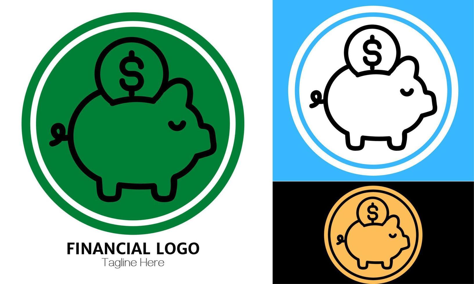 investimento logo vettore design illustrazione. marca identità emblema