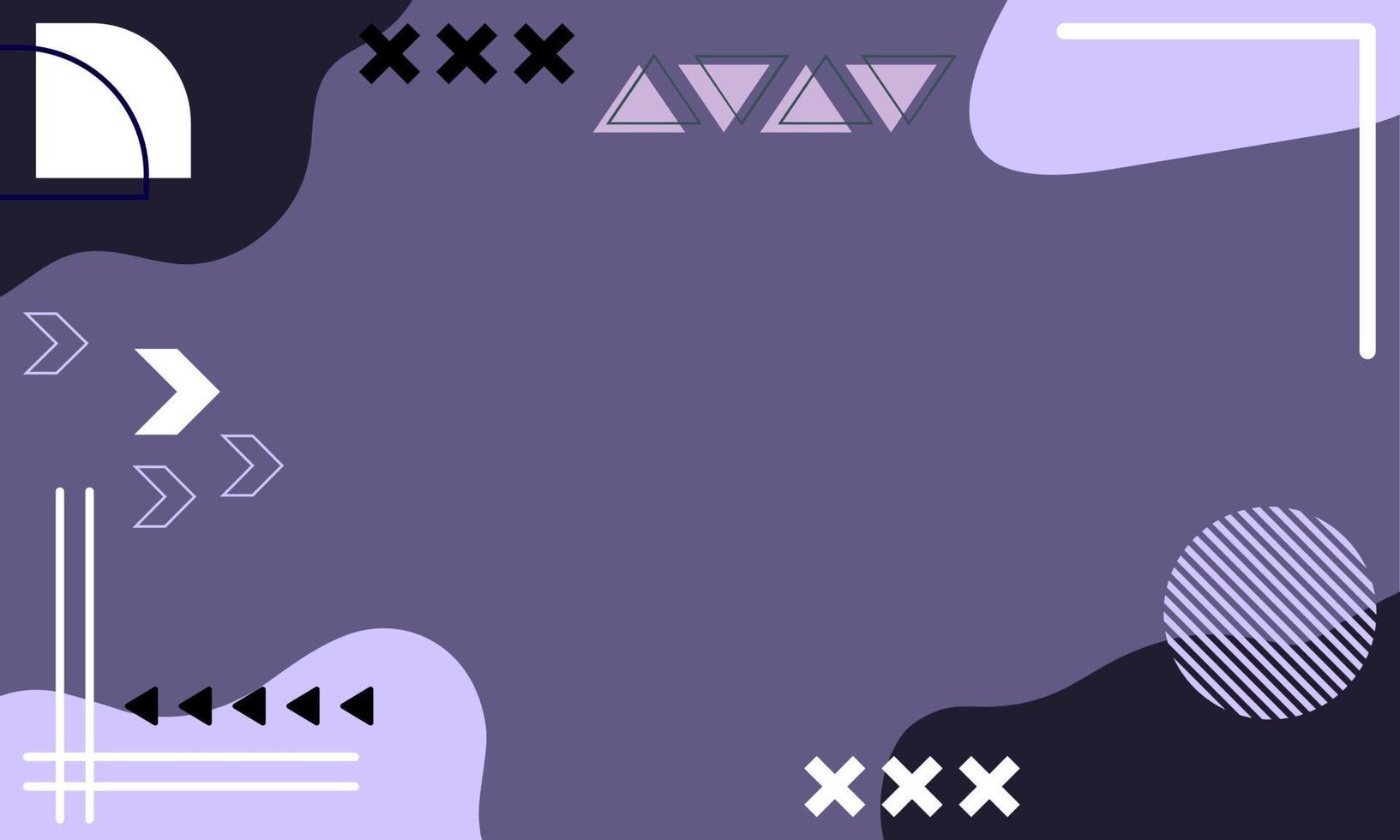 astratto semplice forma fluido forme Memphis stile sfondo viola lilla colore vettore