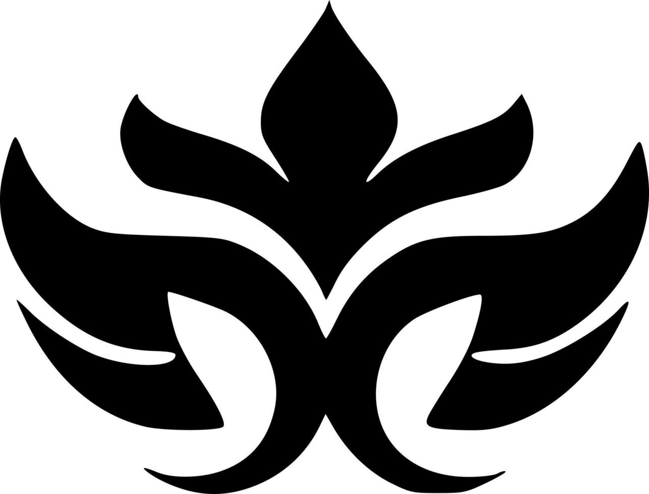 nero e bianca di astratto simbolo forma vettore
