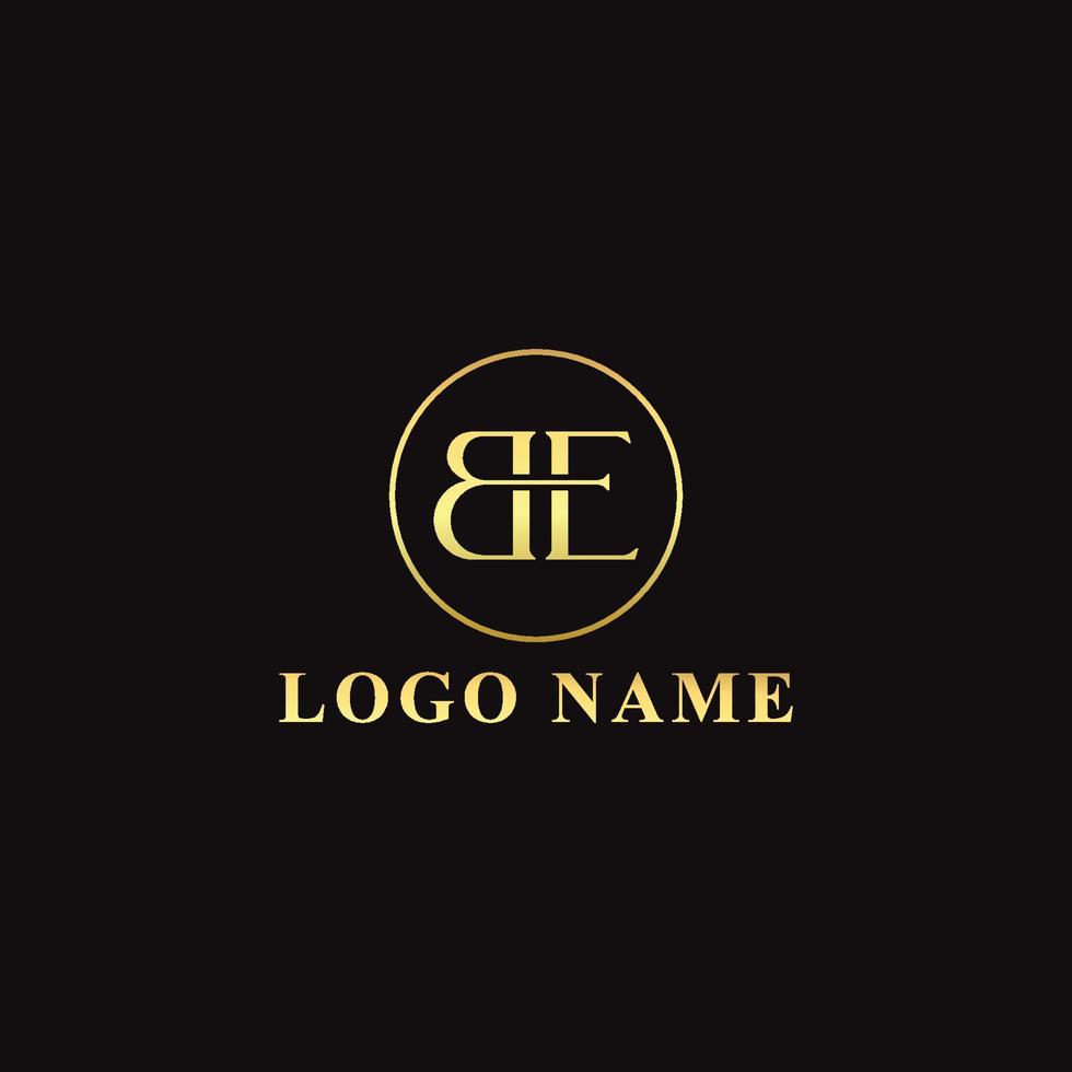 vettore lettera essere d'oro corona monogramma bellezza lussuoso modello logo design