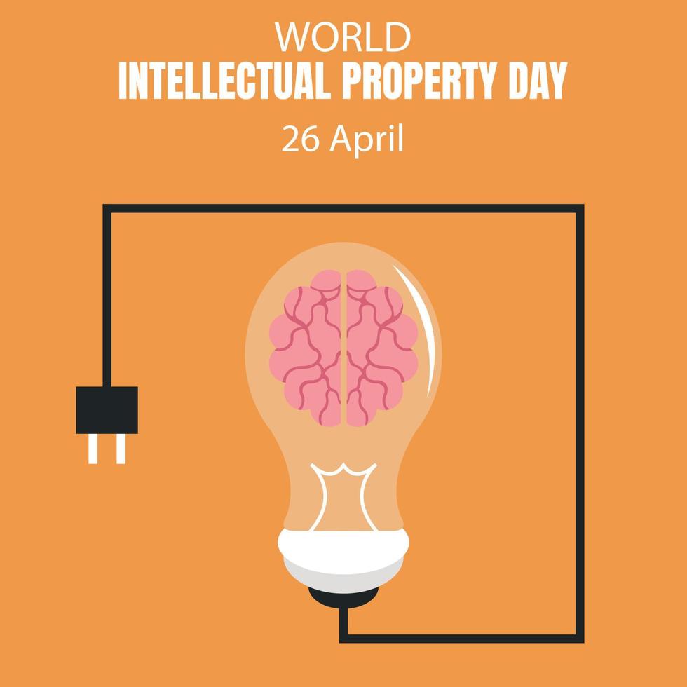 illustrazione vettore grafico di il lampada contiene il giusto e sinistra mente con elettrico fili, Perfetto per internazionale giorno, intellettuale proprietà giorno, celebrare, saluto carta, eccetera.