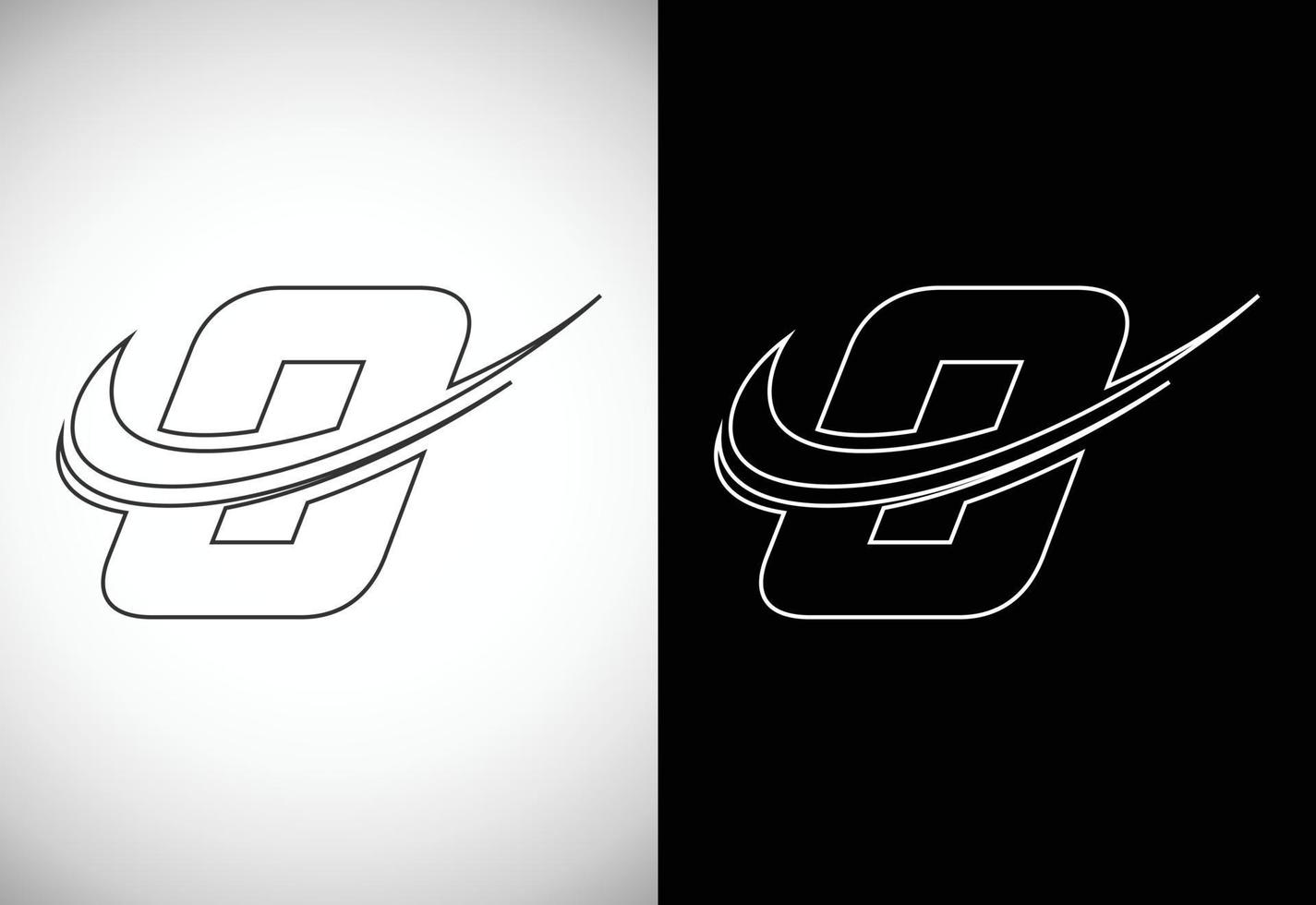 iniziale lettera o con un' swoosh linea stile artistico logo. moderno vettore logotipo per attività commerciale e azienda identità.