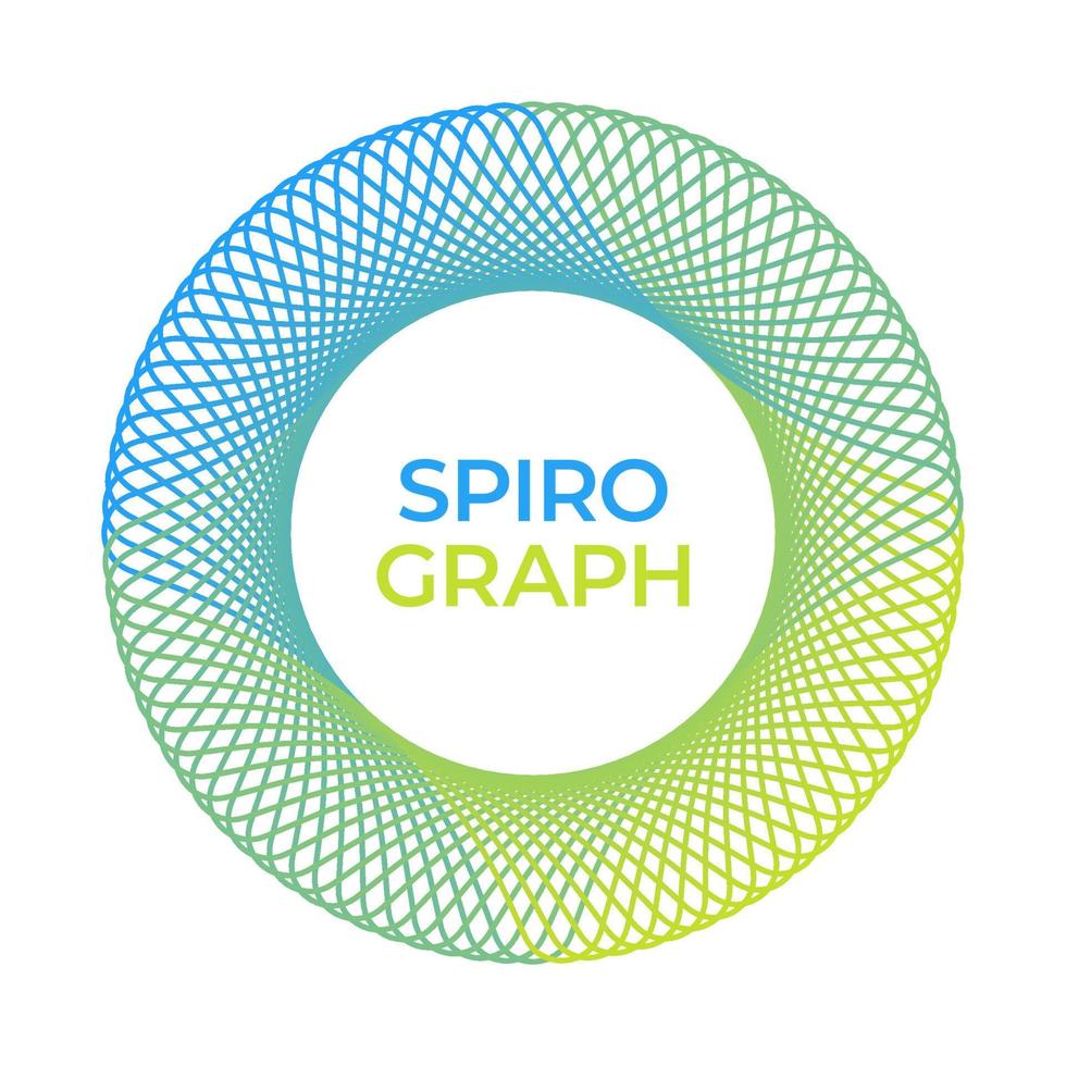 blu e verde spiro grafico cerchio logo. astratto il giro mandala ornamento. vettore