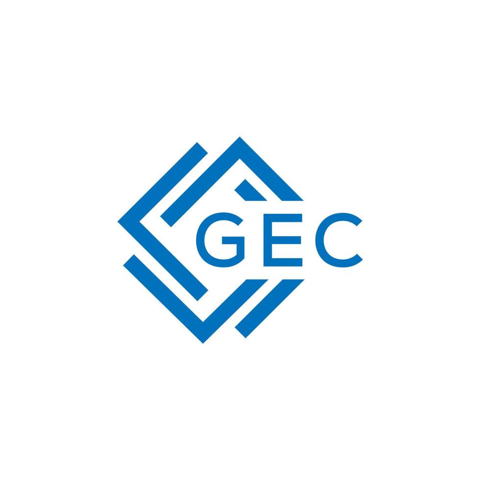 gec lettera logo design su bianca sfondo. gec creativo cerchio lettera logo concetto. gec lettera design. vettore