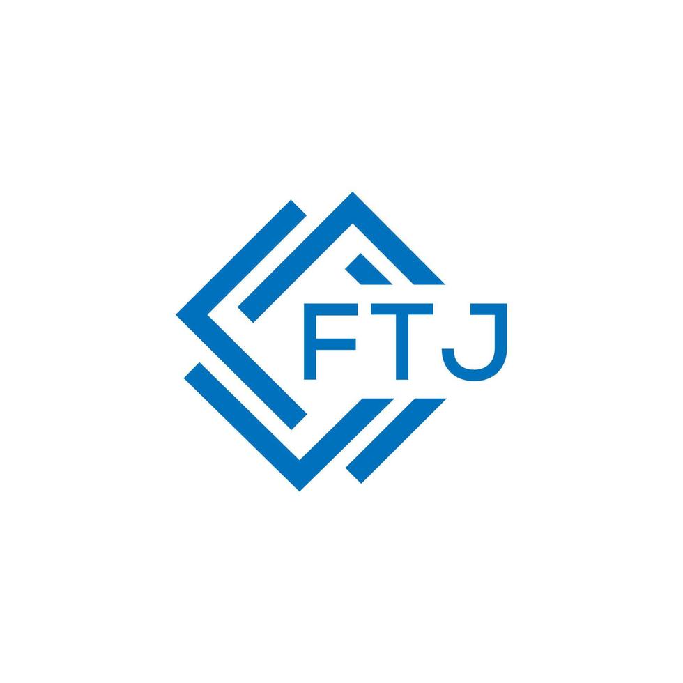 ftj lettera logo design su bianca sfondo. ftj creativo cerchio lettera logo concetto. ftj lettera design. vettore