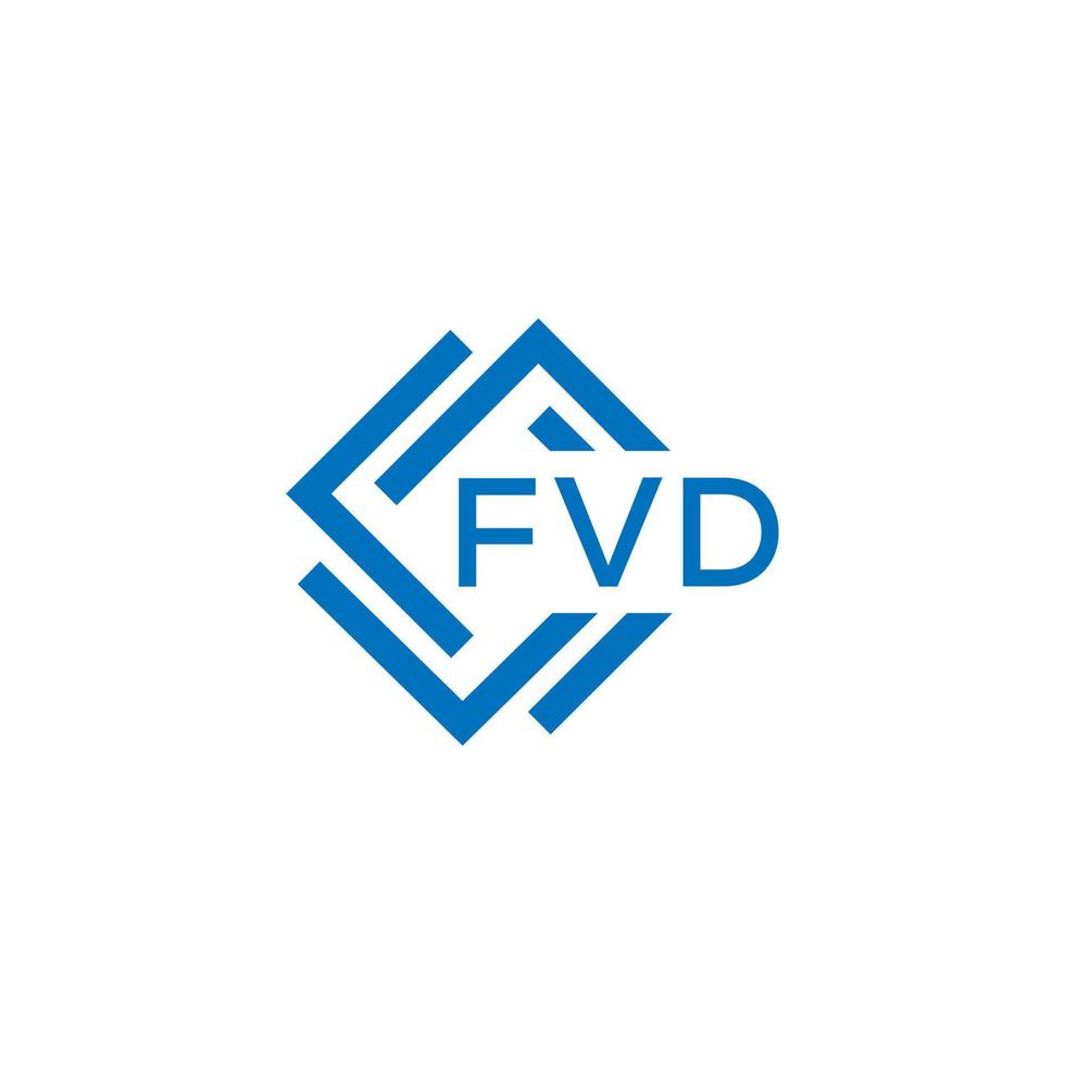 fvd lettera logo design su bianca sfondo. fvd creativo cerchio lettera logo concetto. fvd lettera design. vettore