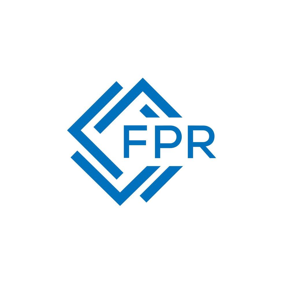 fpr lettera logo design su bianca sfondo. fpr creativo cerchio lettera logo concetto. fpr lettera design. vettore