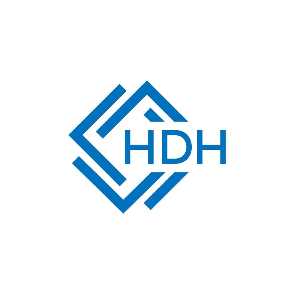 hdh lettera logo design su bianca sfondo. hdh creativo cerchio lettera logo concetto. hdh lettera design. vettore