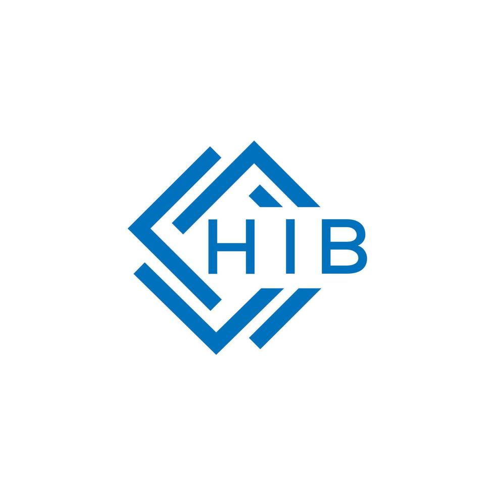 hib lettera design.hib lettera logo design su bianca sfondo. hib creativo cerchio lettera logo concetto. hib lettera design. vettore