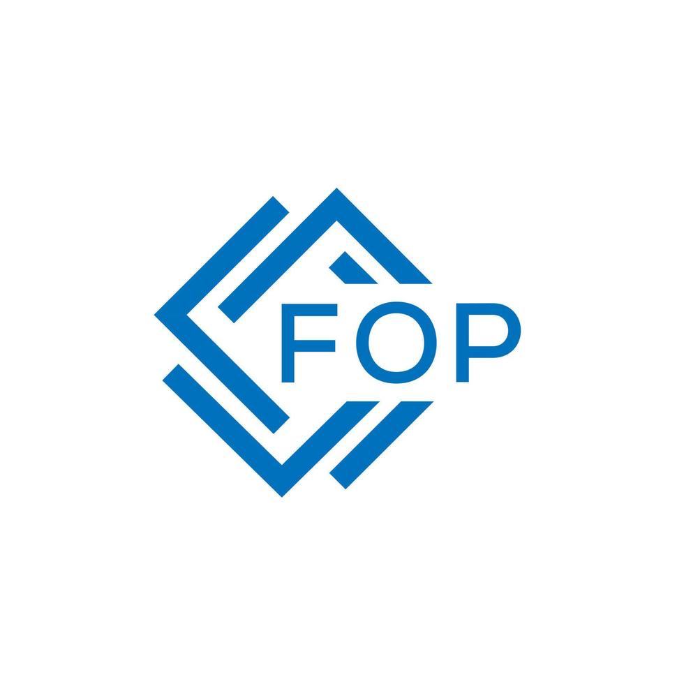 fop lettera logo design su bianca sfondo. fop creativo cerchio lettera logo concetto. fop lettera design. vettore