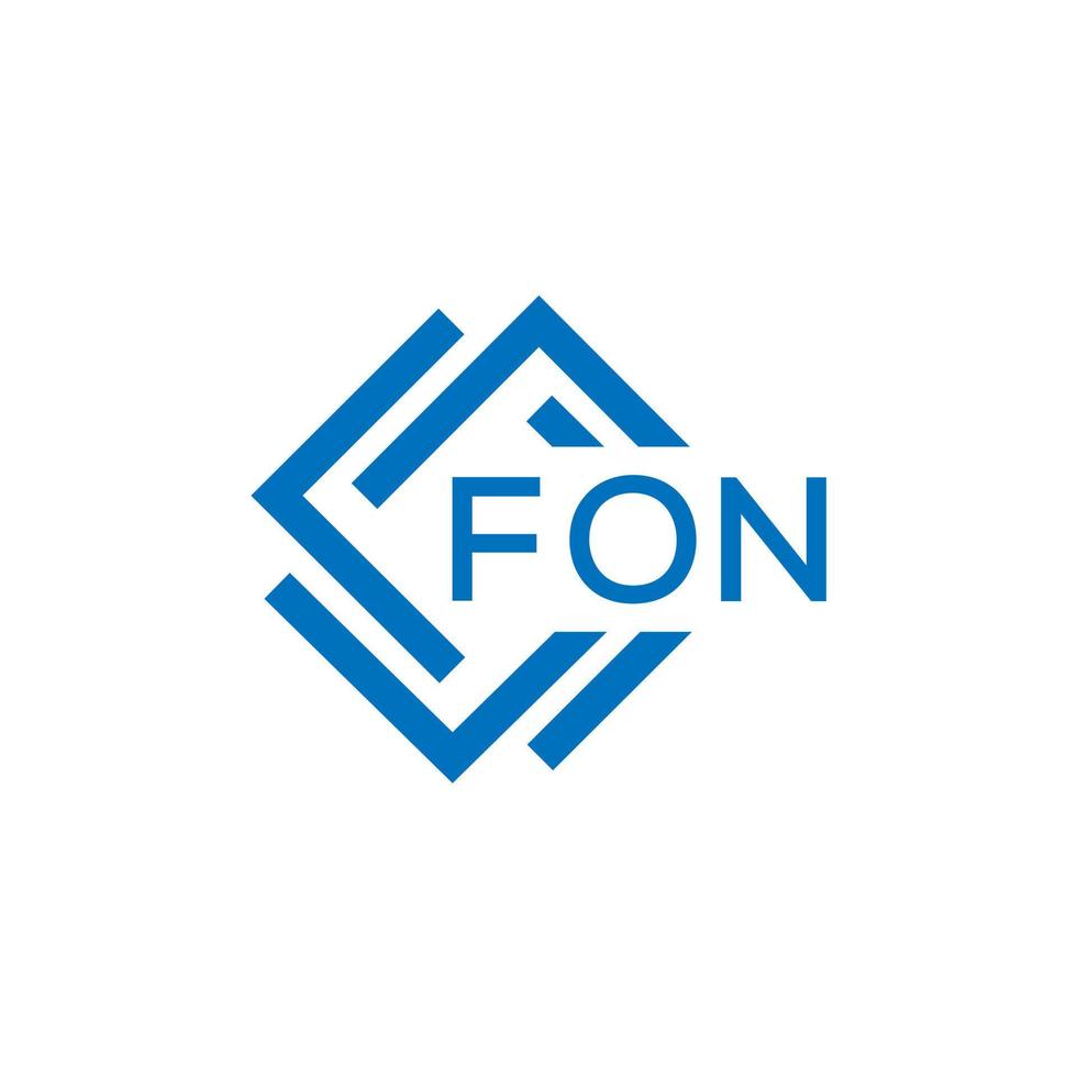 fon lettera logo design su bianca sfondo. fon creativo cerchio lettera logo concetto. fon lettera design. vettore