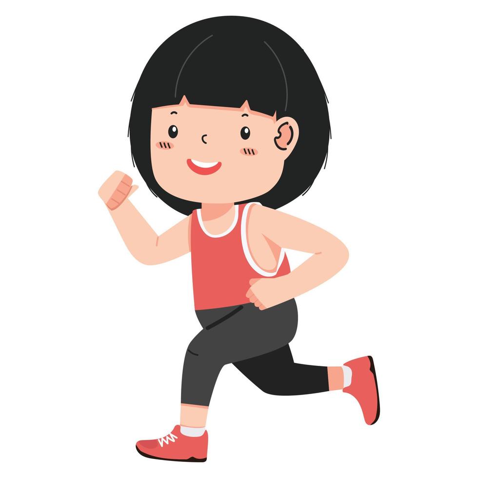 ragazzo ragazza jogging un' maratona gara vettore